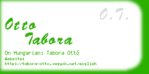 otto tabora business card